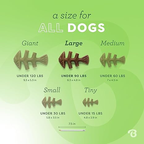 Benebone Fishbone Durable Dog Chew Toy for Aggressive Chewers, Real Fish 3 Benebone Fishbone Durable Dog Chew Toy for Aggressive Chewers